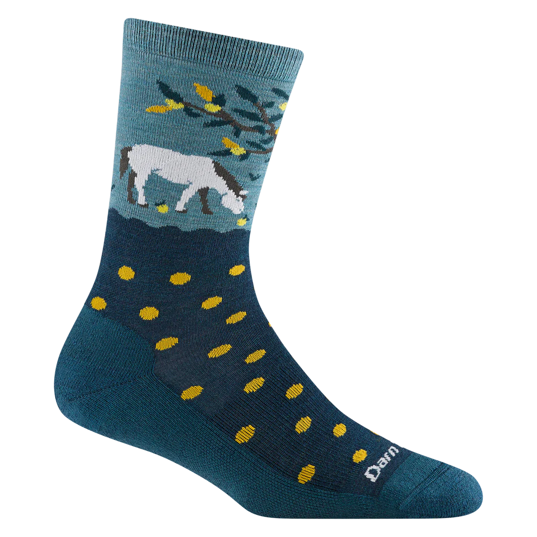 Women's Wild Life Crew Lightweight Lifestyle Sock 6105 Dark Teal