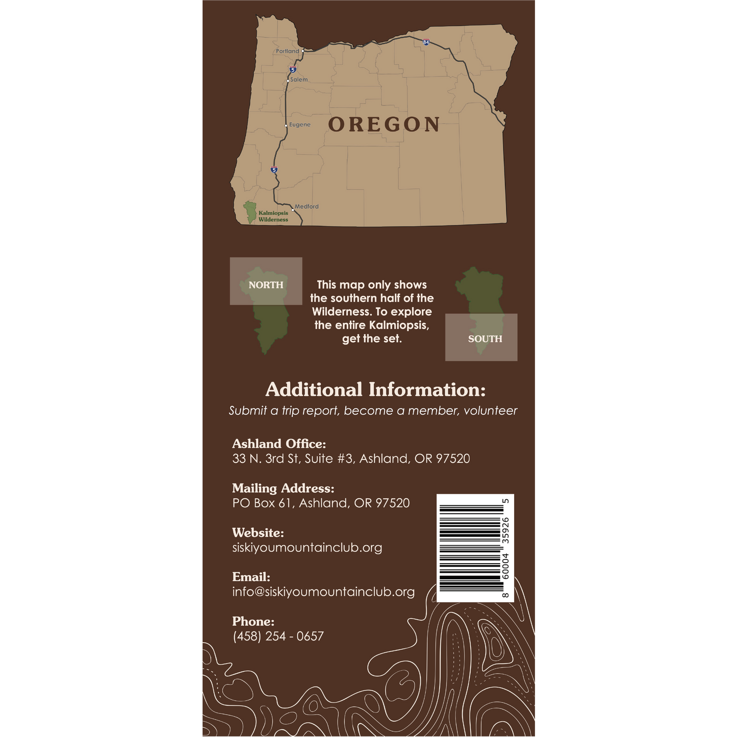 Kalmiopsis Wilderness South Map