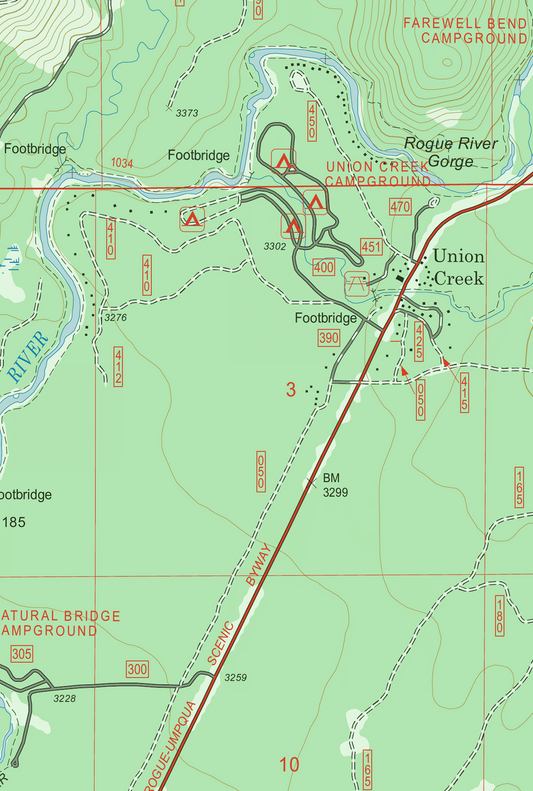 High Cascades District Map: North Half