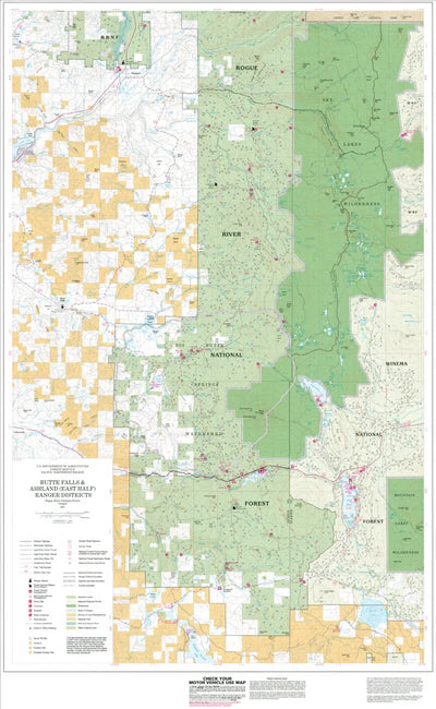 High Cascades District Map: South Half