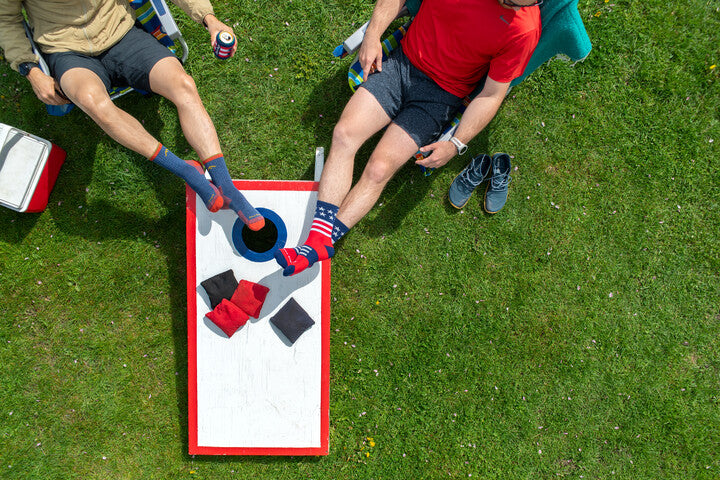 Men's Captain Stripe Micro Crew Lightweight Hiking Socks