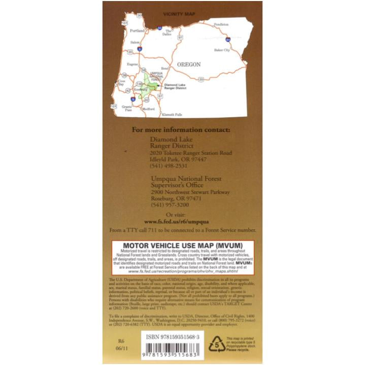 Diamond Lake Ranger District Map