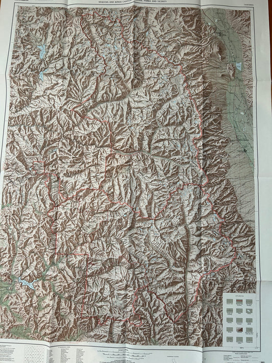 SEQUOIA & KINGS CANYON National Parks & Vicinity, CA - MAP