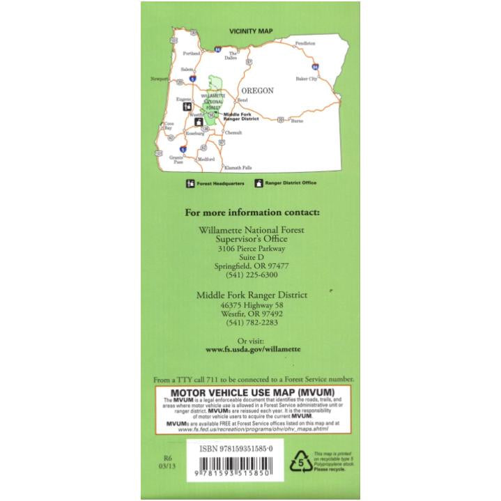 Middle Fork Ranger District Map