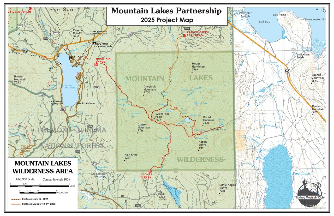Mountain Lakes Project Map