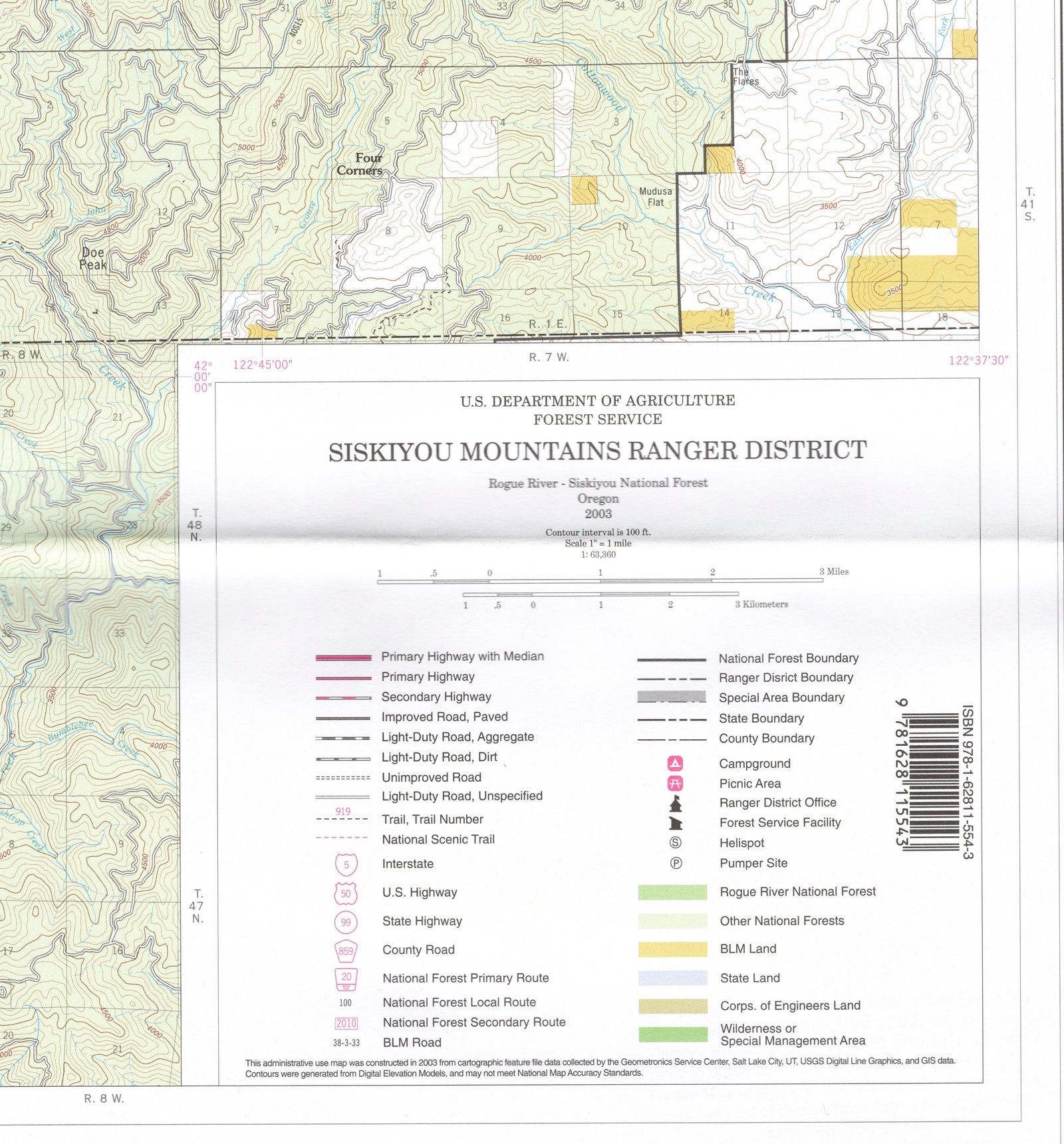 Siskiyou Mountains Ranger District Map