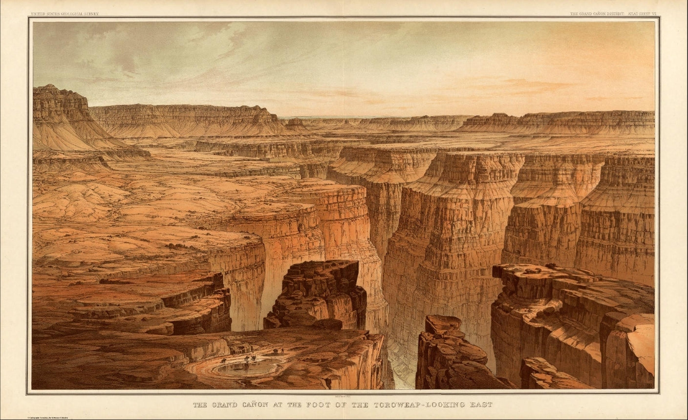 Grand Canyon at Foot of Toroweap, AZ (ART MAP)