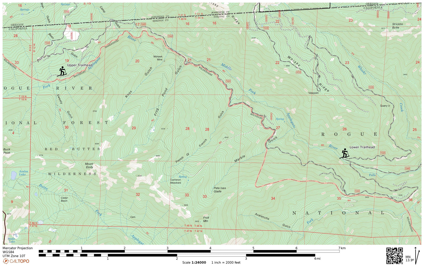11x17 Middle Fork-Applegate Map, Geo-Referenced PDF
