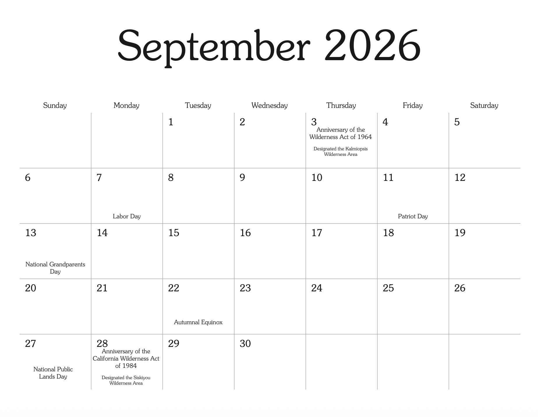 2026 Calendar