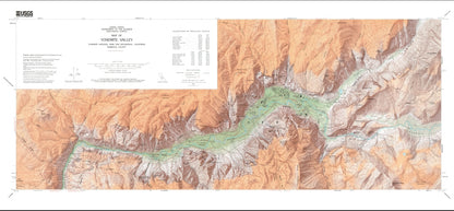 Yosemite Valley in Yosemite National Park ART MAP